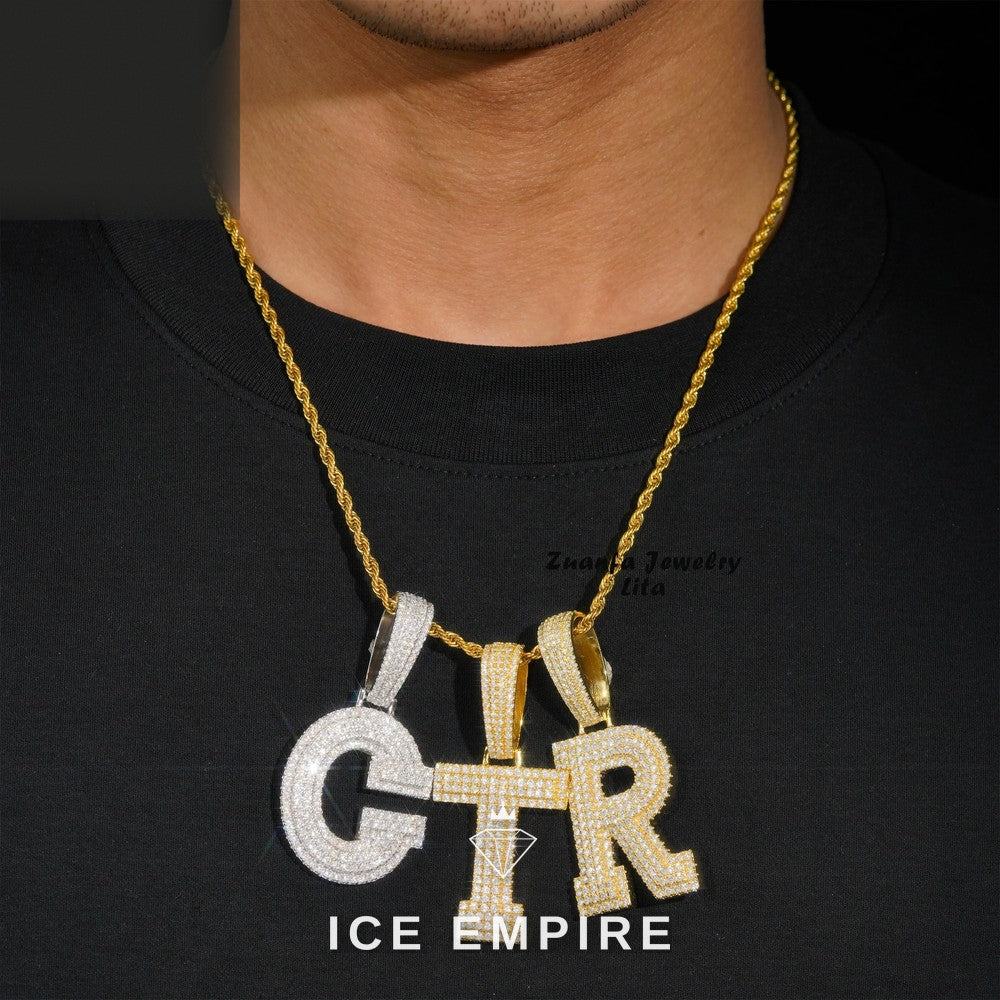Iced Out 925 Silver Moissanite Pendant