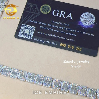 Iced Out Rose Gold Plated Moissanite Cuban Chain