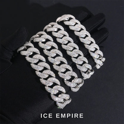 Iced Out Rose Gold Plated Moissanite Cuban Chain