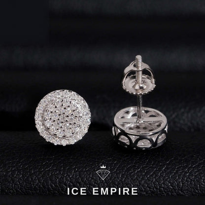 Iced Out 925 Silver Moissanite Stud Earrings