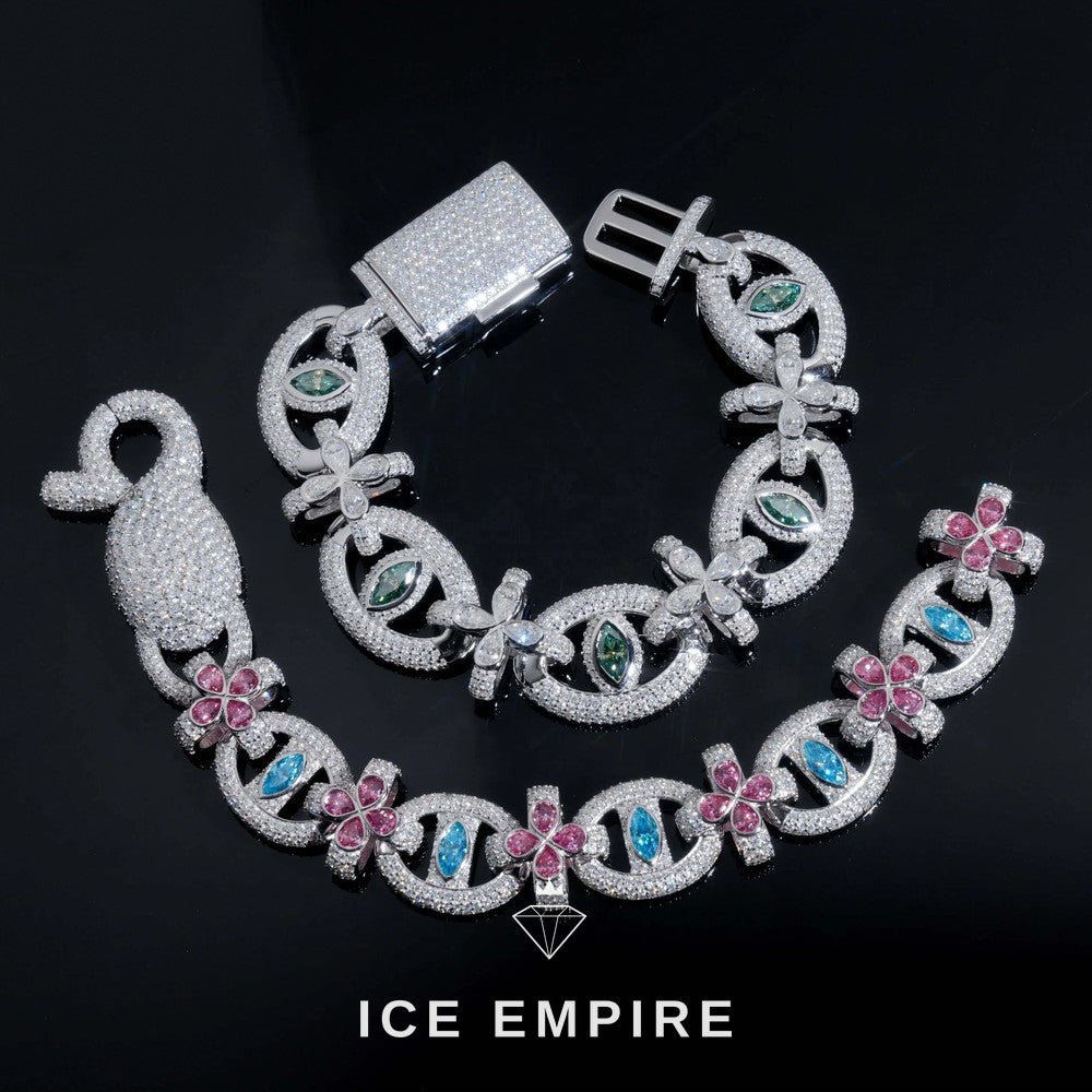 Iced Out 925 Silver Moissanite Bracelet