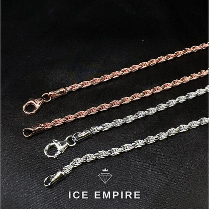 Iced Out Rose Gold Plated Cuban Chain