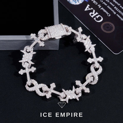 Iced Out Gold Plated Moissanite Cuban Chain