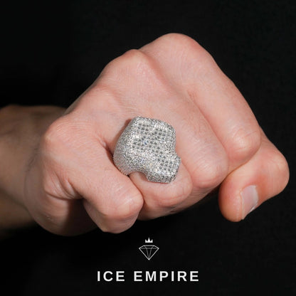 Iced Out Cross 925 Silver Lab Grown Diamond Pendant