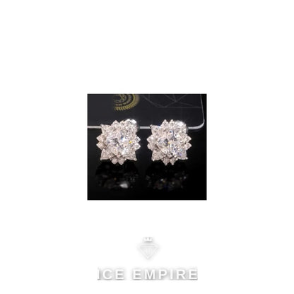 Iced Out 925 Silver Moissanite Earrings