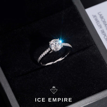 Iced Out 18K Gold Lab Grown Diamond Wedding Band