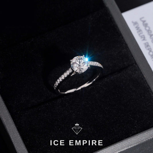 Iced Out 18K Gold Lab Grown Diamond Wedding Band