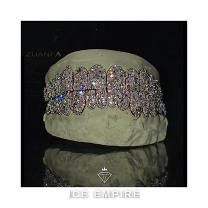 Iced Out Gold Plated Moissanite Grillz