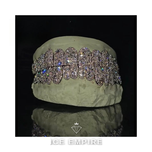Iced Out Gold Plated Moissanite Grillz