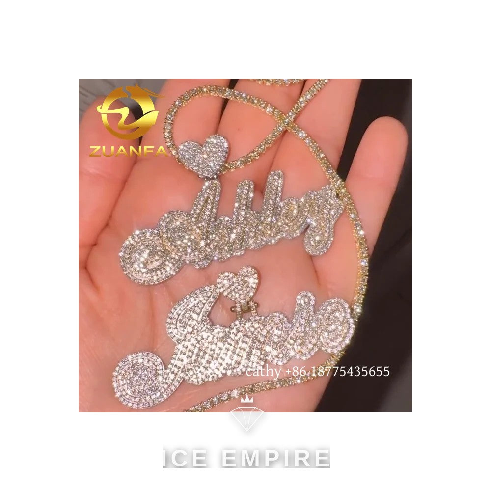 Iced Out Baguette Rose Gold Plated Pendant