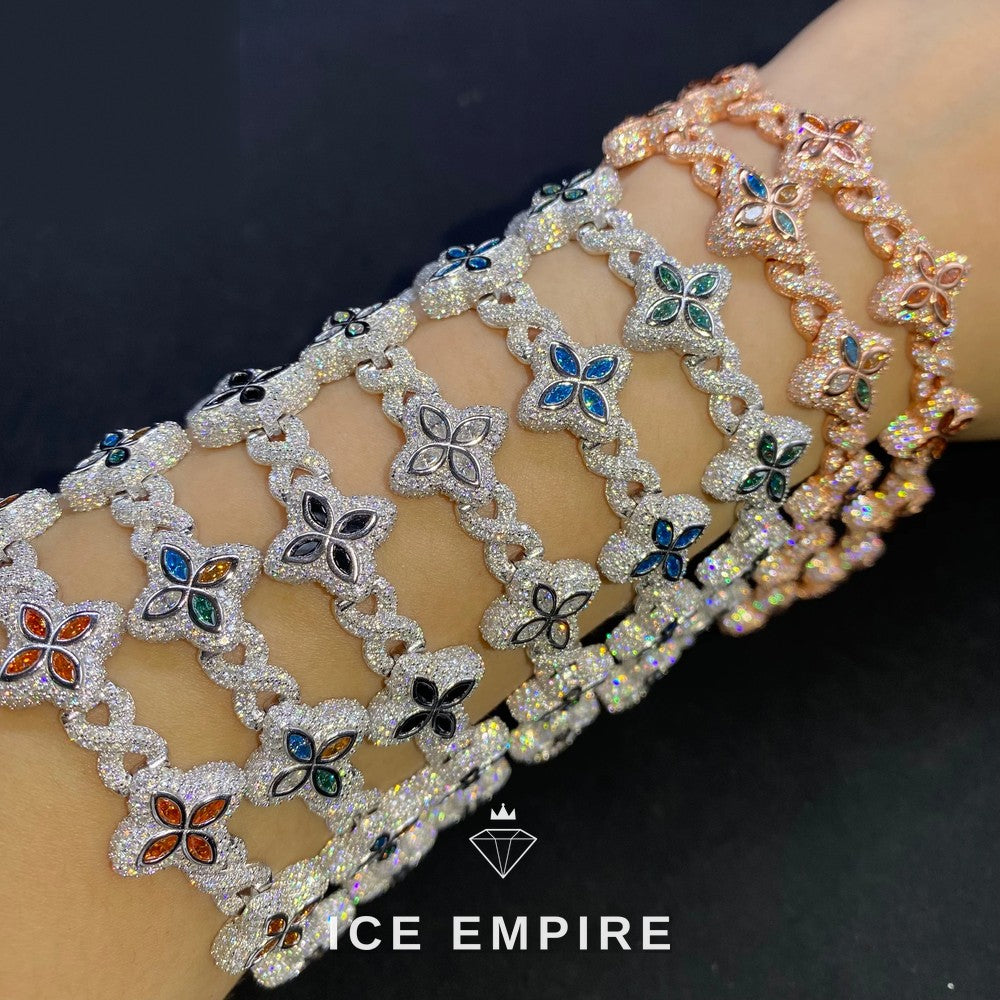 Iced Out 925 Silver Moissanite Cuban Chain