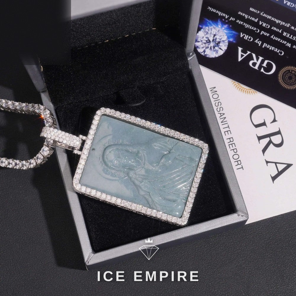 Iced Out Rose Gold Plated Moissanite Pendant