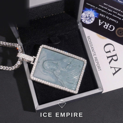 Iced Out Rose Gold Plated Moissanite Pendant