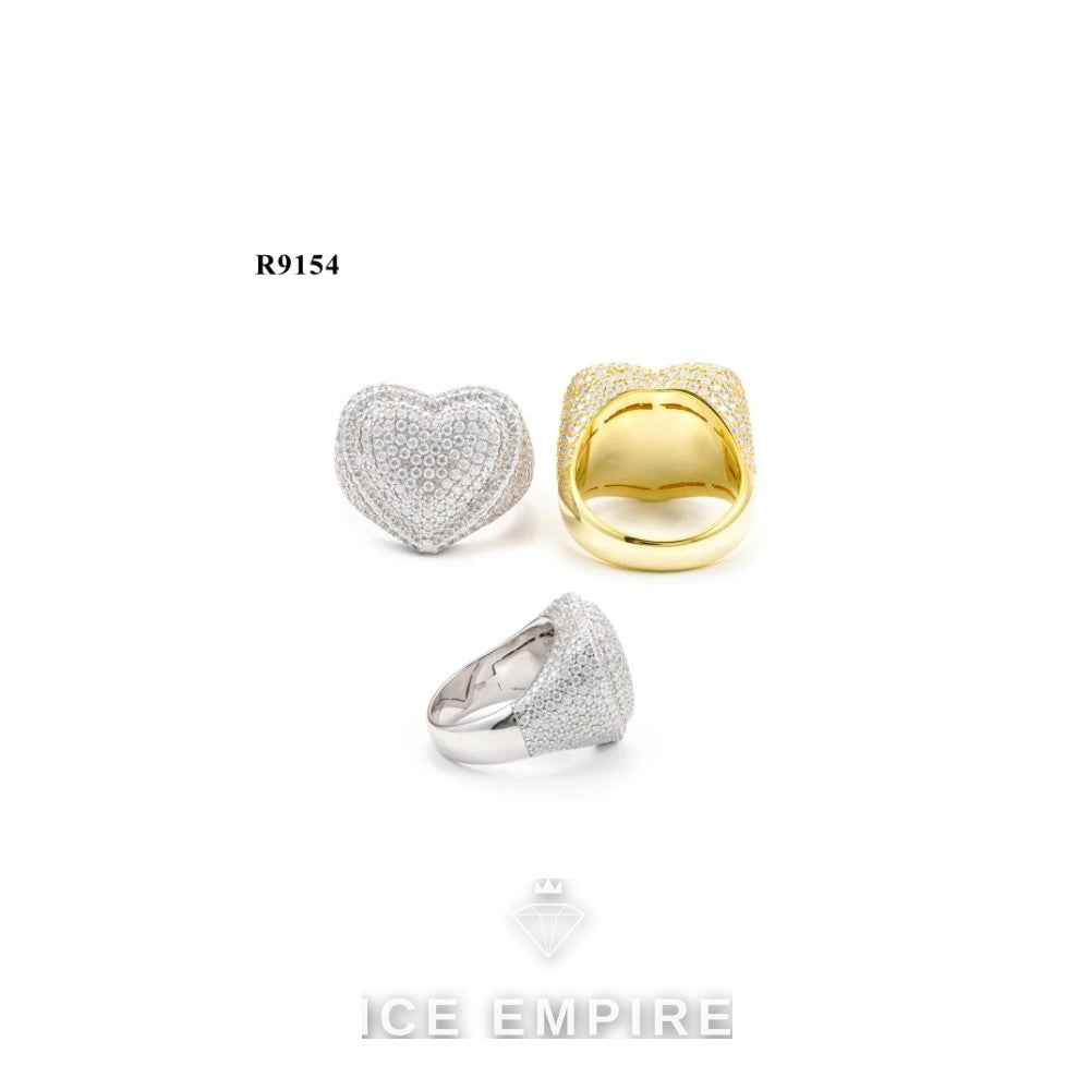 Iced Out 925 Silver Moissanite Ring