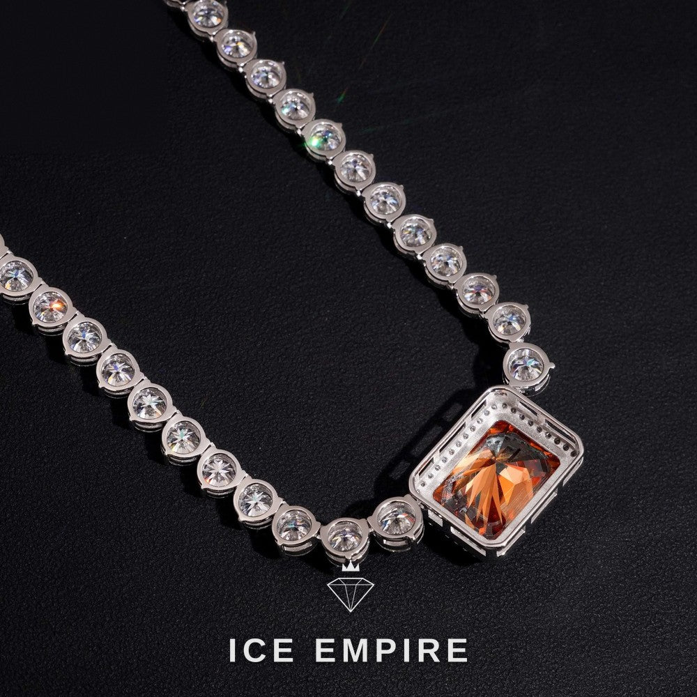 Iced Out Rose Gold Plated Moissanite Cuban Chain