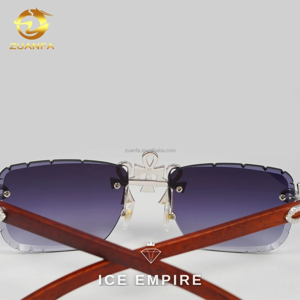Iced Out 925 Silver Moissanite Glasses