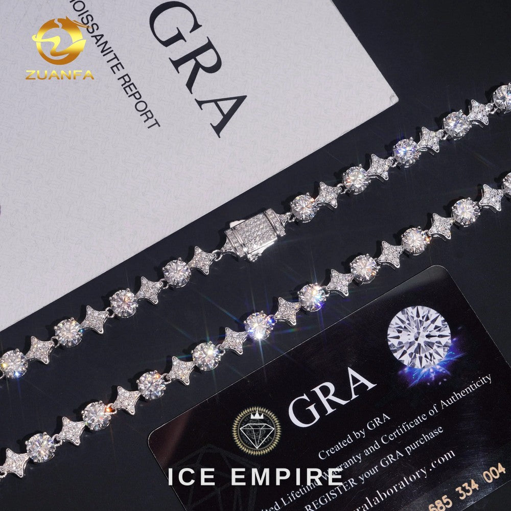 Iced Out Rose Gold Plated Moissanite Cuban Chain