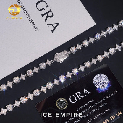Iced Out Rose Gold Plated Moissanite Cuban Chain