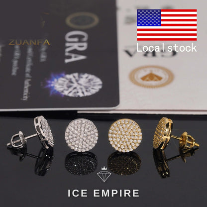 Iced Out 925 Silver Moissanite Earrings