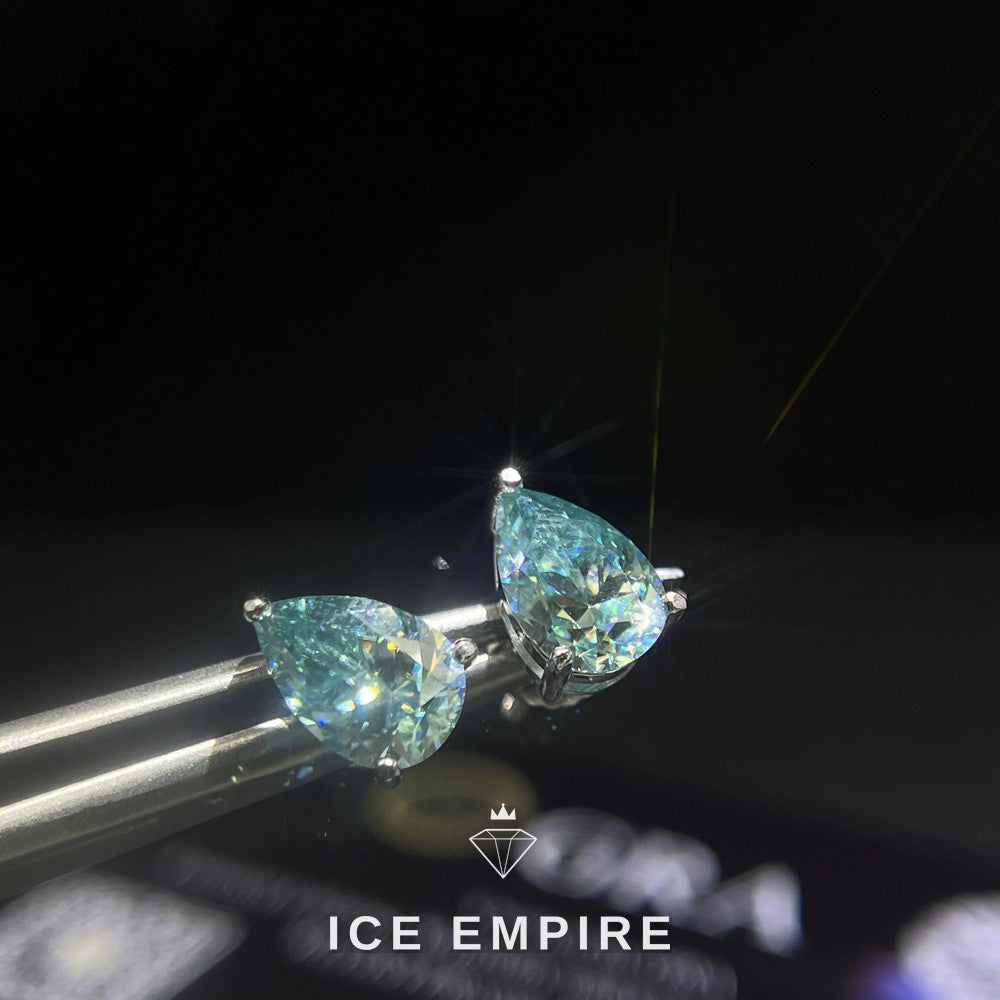 Iced Out 925 Silver Moissanite Earrings