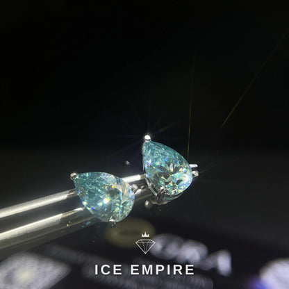 Iced Out 925 Silver Moissanite Earrings