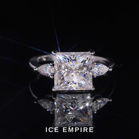 Iced Out Gold Plated Moissanite Wedding Band
