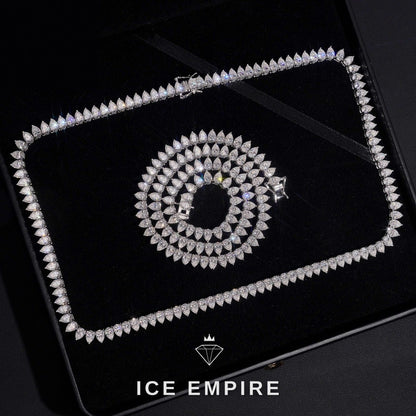 Iced Out 925 Silver Moissanite Tennis Chain