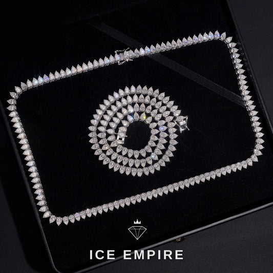 Iced Out 925 Silver Moissanite Tennis Chain