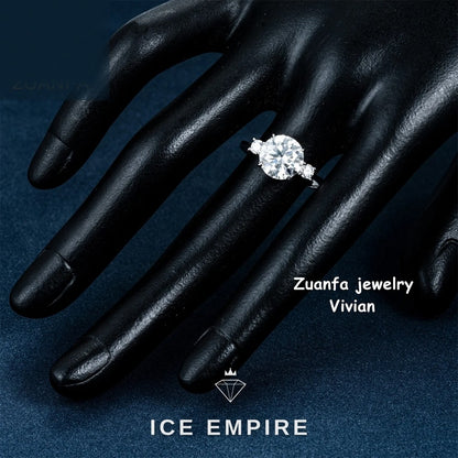 Iced Out 925 Silver Moissanite Ring