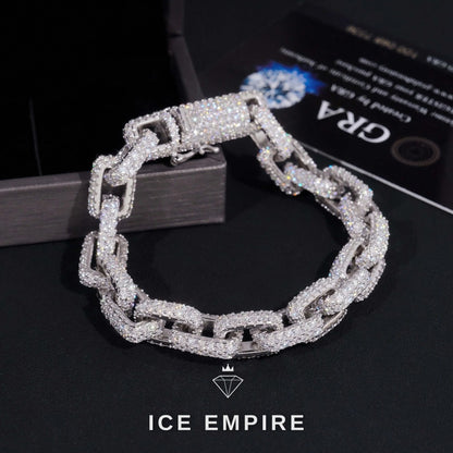 Iced Out Rose Gold Plated Moissanite Cuban Chain