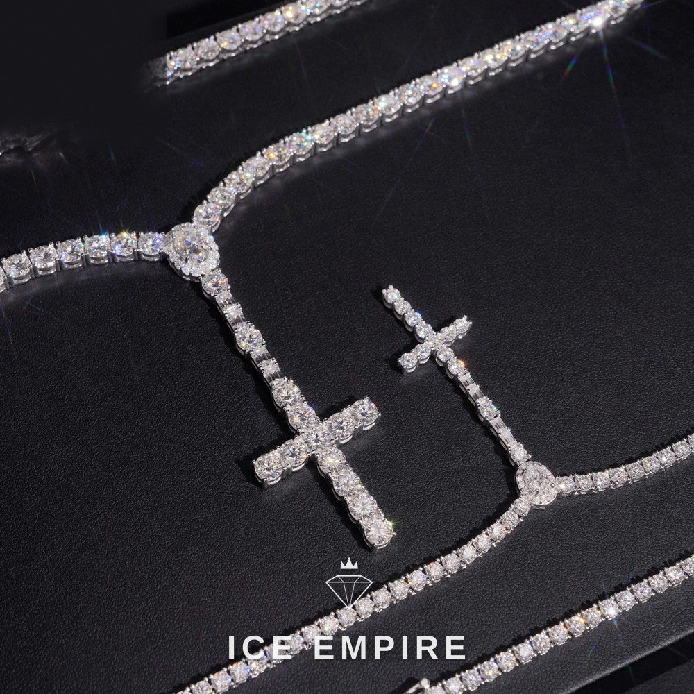 Iced Out Rose Gold Plated Moissanite Cuban Chain