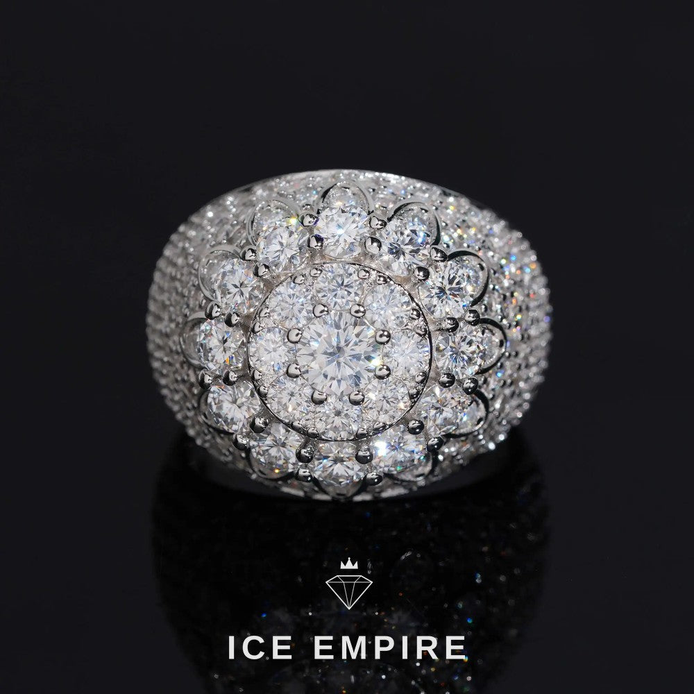 Iced Out 925 Silver Moissanite Ring