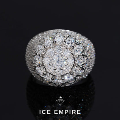 Iced Out 925 Silver Moissanite Ring