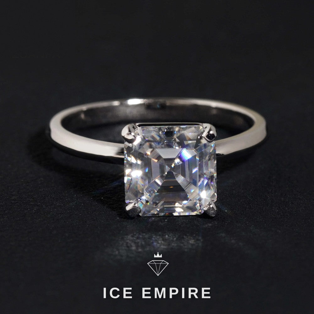 Iced Out 925 Silver Moissanite Wedding Band