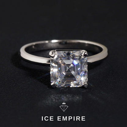 Iced Out 925 Silver Moissanite Wedding Band