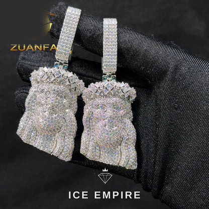 Iced Out Rose Gold Plated Moissanite Pendant