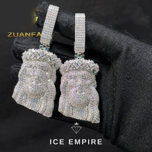 Iced Out Rose Gold Plated Moissanite Pendant