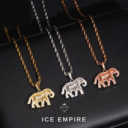 Iced Out Rose Gold Plated Moissanite Pendant