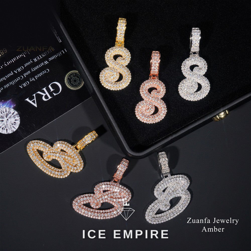 Iced Out Gold Plated Moissanite Pendant