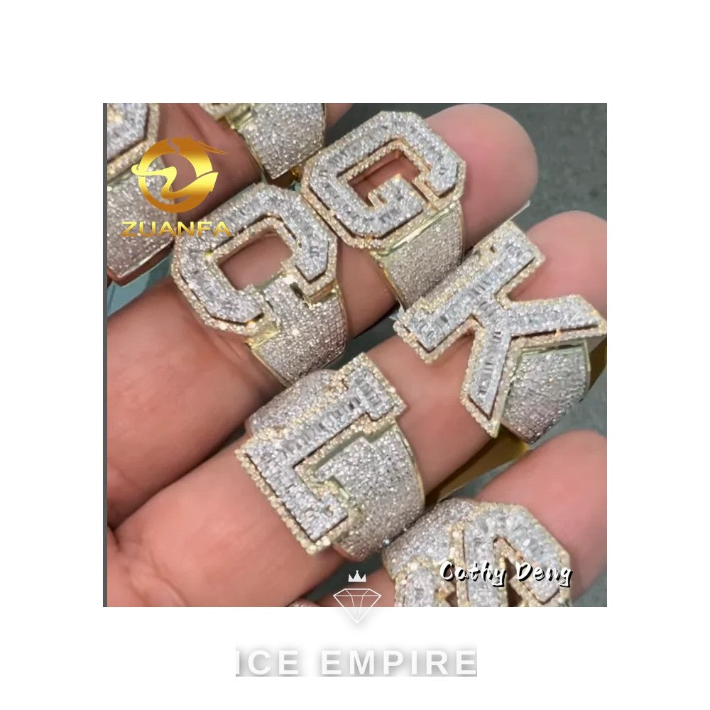 Iced Out 925 Silver Moissanite Cuban Chain