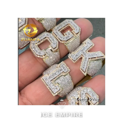 Iced Out 925 Silver Moissanite Cuban Chain