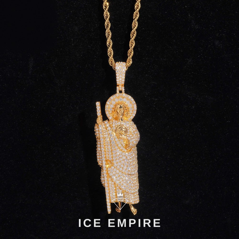Iced Out Rose Gold Plated Moissanite Pendant