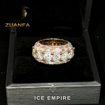 Iced Out 925 Silver Moissanite Cuban Chain