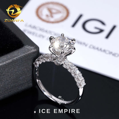 Iced Out Gold Plated Lab Grown Diamond Wedding Band