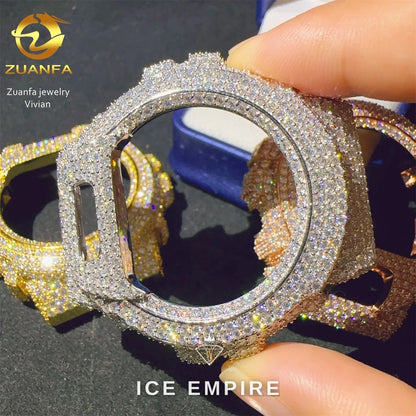 Iced Out 925 Silver Moissanite Watch