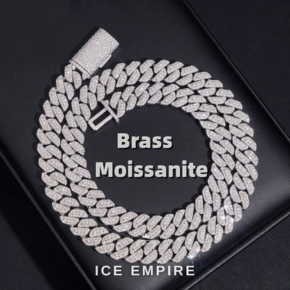 Iced Out Rose Gold Plated Moissanite Cuban Chain