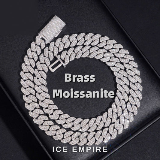 Iced Out Rose Gold Plated Moissanite Cuban Chain