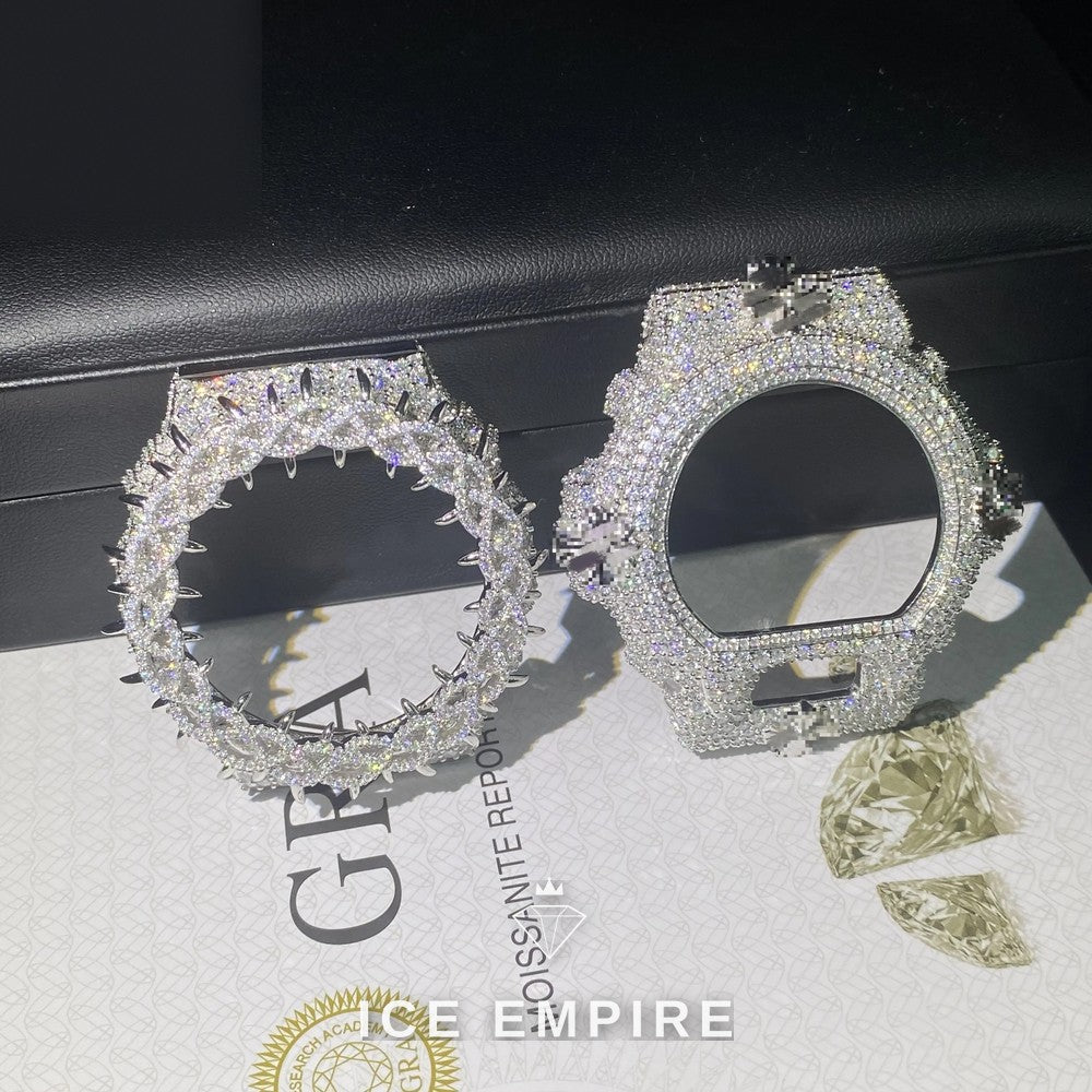 Iced Out 925 Silver Moissanite Watch