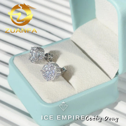 Iced Out Gold Plated Moissanite Earrings