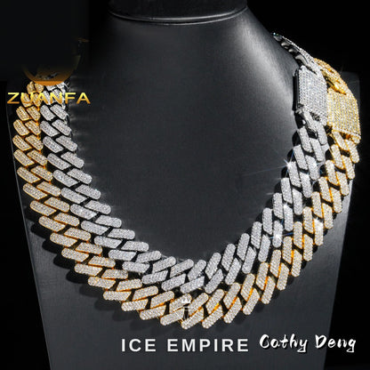 Iced Out Rose Gold Plated Cuban Chain